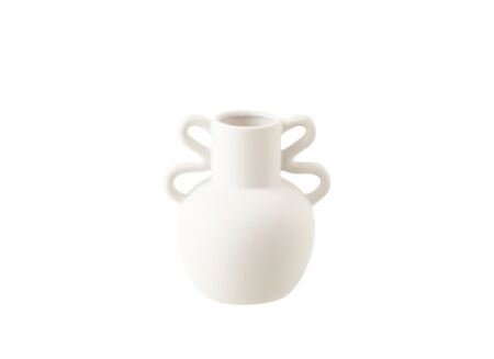 Vaas H21cm - stoneware - gebroken wit
