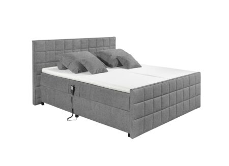 Bedbox Gabun 180x200cm elektrisch stof donkergrijs