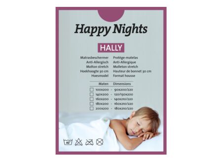 Matrasbeschermer Hally 160x200-140x210/220cm