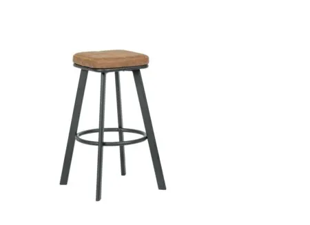 Barkruk Anthony  ZH70cm - lederlook - cognac
