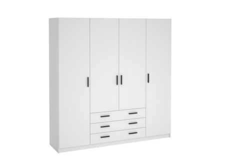 Kleerkast Sprint 196cm - decor - wit