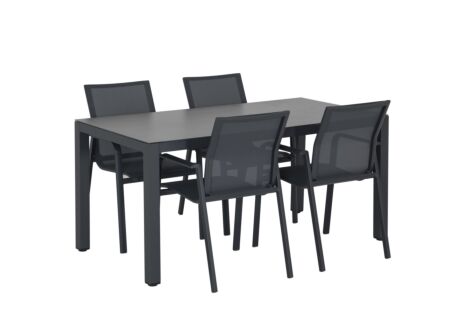 Tuinset Breeze 160x80cm met 4 tuinstoelen Party