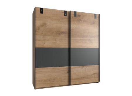 Schuifdeurkast Dublin 135cm - decor - grafiet