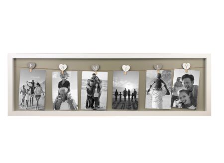 Fotokader Family 78x24cm - hout massief - beige