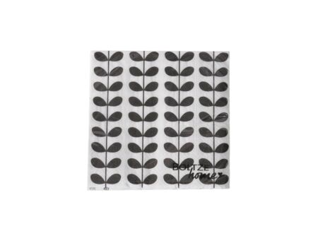 Serviette Gulvi 17x17cm zwart wit 20 stuks