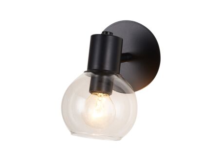 Wandlamp zwart 1x40W E14