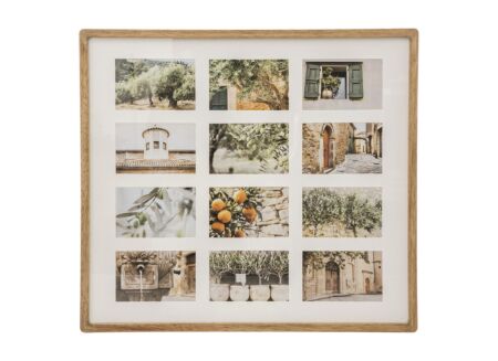 Fotokader Collage Milea  set van 12 10x15cm - hout/glas - naturel