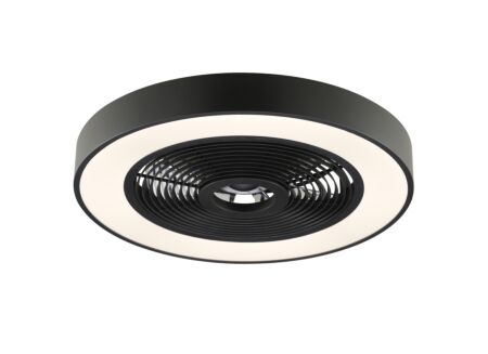 Plafondlamp Catania met ventilator Ø48,6 - kunststof - zwart