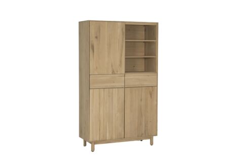 Barkast Summer 120cm - eik massief & decor - naturel