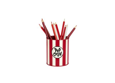 Penhouder Popcorn rood beige