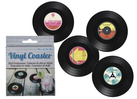 Onderzetters voor glazen Vinyl Ø11cm set van 4