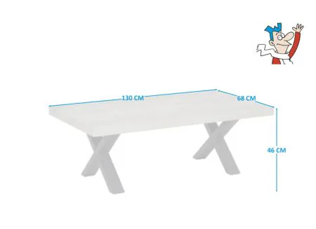 Table basse 130x65cm - décor - dark forest