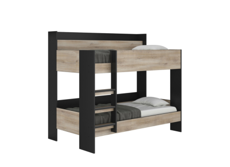 Stapelbed Artley 90x200cm bruin zwart
