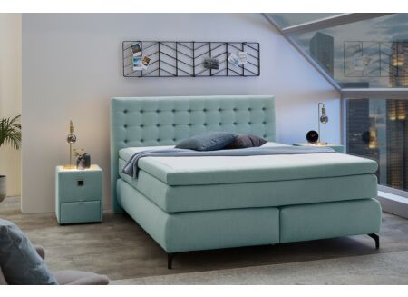 Boxspring Jessica 180x200cm stof turquoise