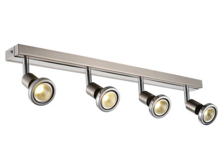 LED spot met 4 spots 5W GU10 chroom