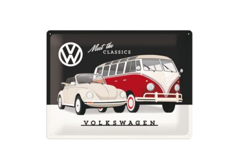 Plakkaat Volkswagen 40x30cm  - metaal - multicolor