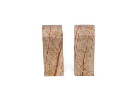 Boekensteun Opus 5,5x6,5x14,5cm - natuursteen - bruin set van 2