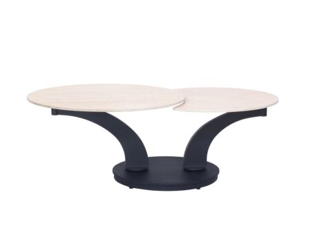 Salontafel Caldera 129/80x80x43,5cm - MDF - naturel