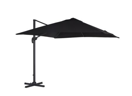 Zweefparasol Ekaterini 300x300cm - zwart met beschermhoes