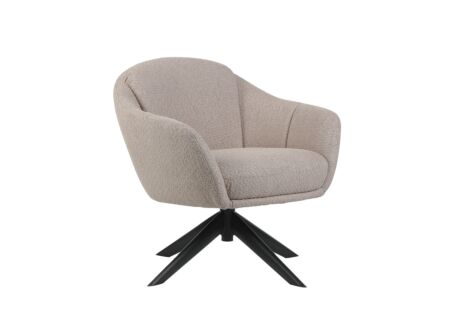 Fauteuil Brunch 74x73x76cm - chenille - grijs
