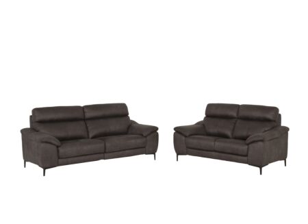 Zetel Angele 2,5+2-zit - stof - bruingrijs