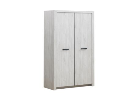 Kleerkast Elvis 126cm - decor - witte eik