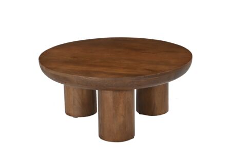 Salontafel Bertha Ø90cm - mango massief - naturel