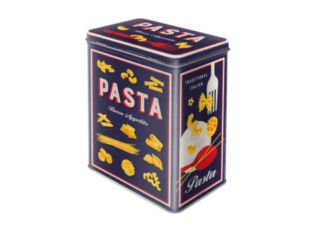 Bewaardoos Pasta Variety 14x10x20cm - metaal - blauw