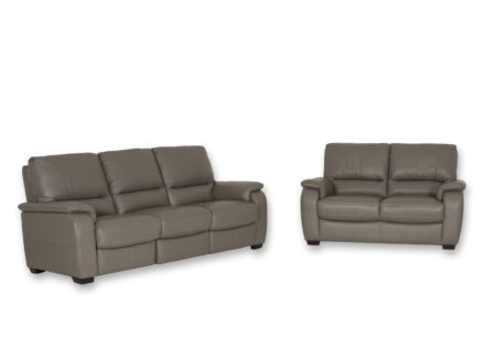 Zetel Barbiero 3+2-zit - leder - grijs met relax