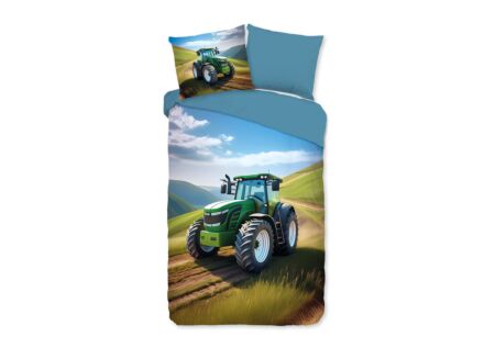 Dekbedovertrek Aart 140x220cm - katoen - groen