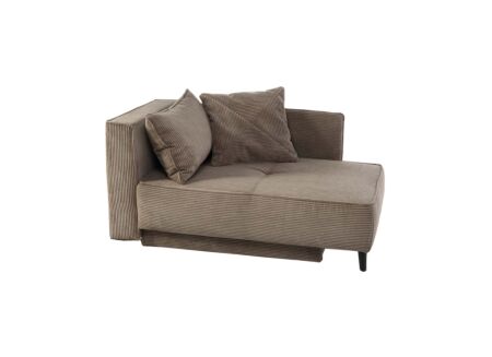 Chaise longue Rex Recamière   155x95x81cm - stof - bruin met bedfunctie