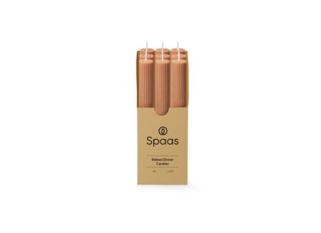 Kaars geribbeld 10u beige, per stuk