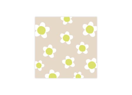 Serviette Flower Fun 33x33cm - papier - taupe - 20 stuks