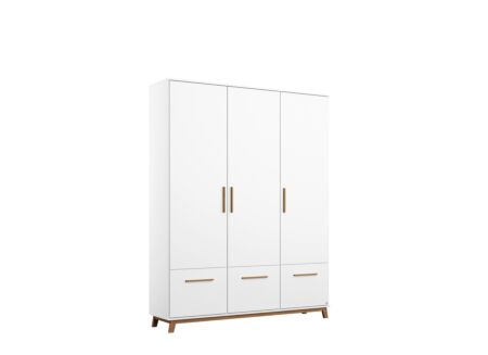 Kleerkast 136cm - decor - alpine wit/eik