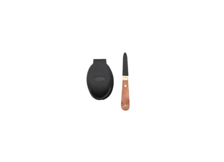 Set Oestermes roestvrij staal/kunststof - zwart set van 2