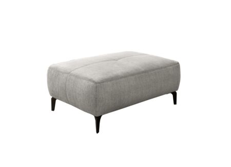 Voetenbank Saulo 114x81cm stof fluweel grijs