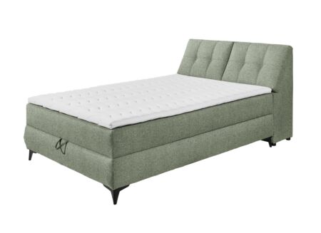 Bedbox Atlantis 140x200cm met opbergruimte stof olijf