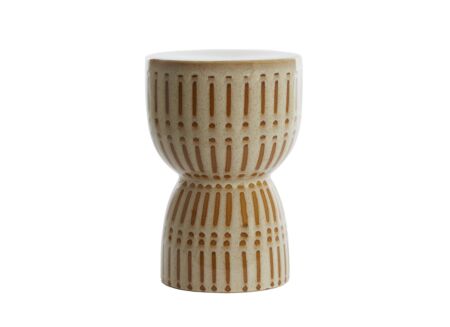 Kruk Finca Ø28,5xH42cm - keramiek - bruin/crème