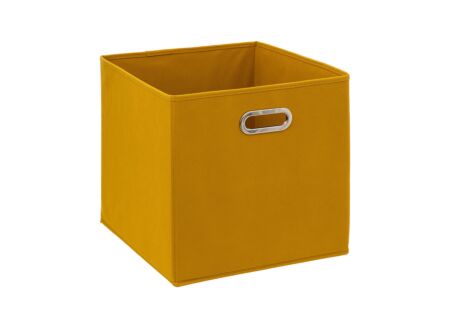 Opbergbox 31x31x31cm mosterd