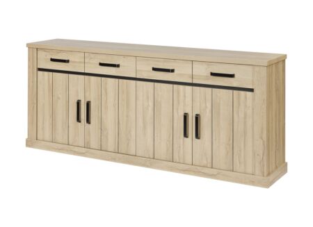 Dressoir Tibo 235cm - meubelplaat - naturel