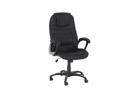 Bureaustoel Gaga 68x68x120cm - lederlook - zwart
