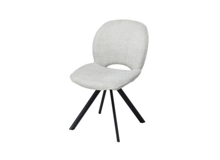 Draaistoel Adrian 60x58x86cm - polyester - wit