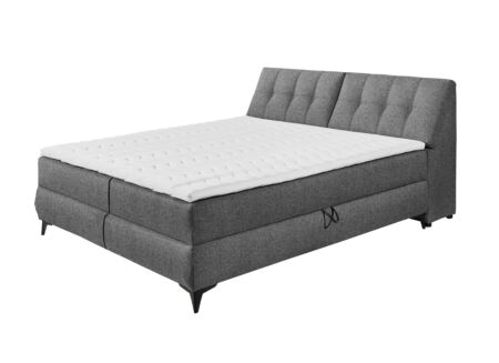 Bedbox Atlantis 160x200cm met opbergruimte stof antraciet