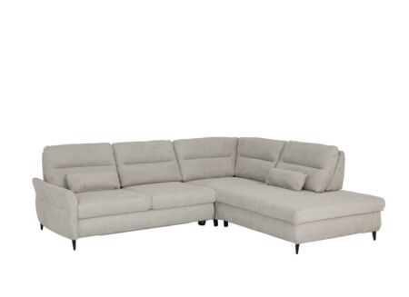 Hoeksalon Sioux 297x260cm - stof - ecru met slaapfunctie en zitdiepteverstelling