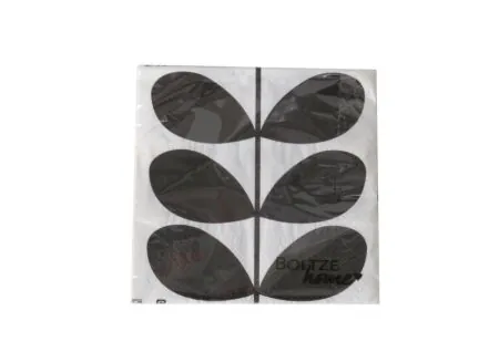 Hoofdfoto - Serviette Gulvi 17x17cm zwart wit 20 stuks