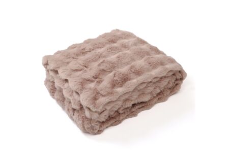 Plaid Bilbao 220x240cm - microvezel - poudre