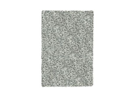 Tapijt Twister 65x130cm - polypropyleen - wit & zilver