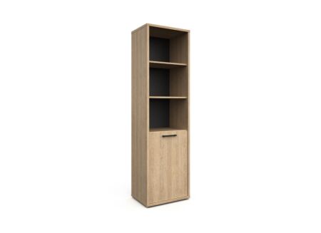 Boekenkast Tessa 60x44x210cm - melamine - zand eik