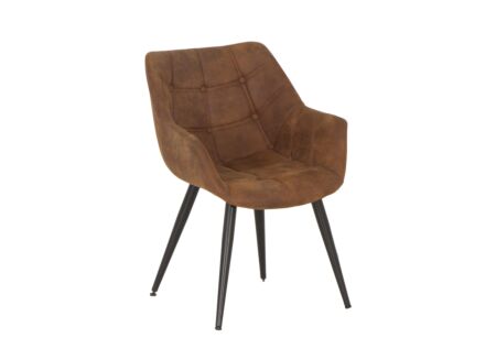 Kuipstoel Cosy 57x60x80cm - microvezel - cognac