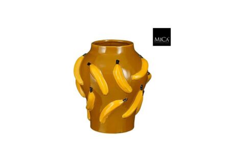 Vaas Moza H30cm - keramiek - geel